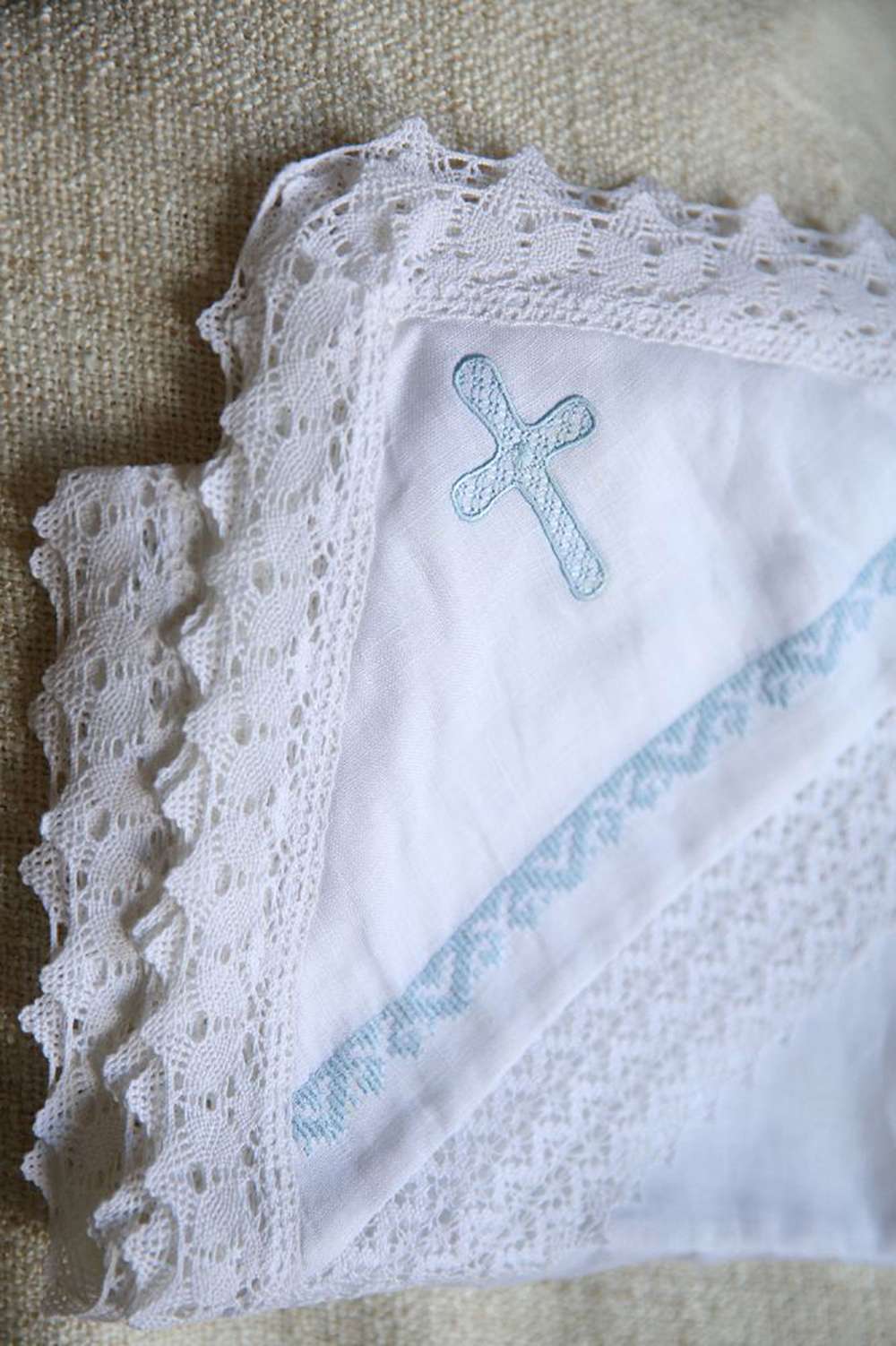 Baptism, christening blanket (Chrism)