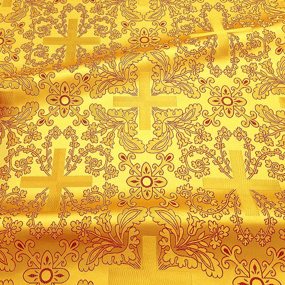 Church Brocade yellow (Resurrection Cross) Church Brocade yellow (Resurrection Cross)