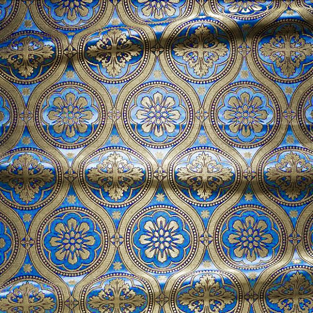 Brocade (Easter) for vestments skyblue Brocade (Easter) for vestments skyblue