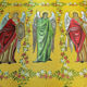 Brocade with the image of the Archangels (Deesis) for sale