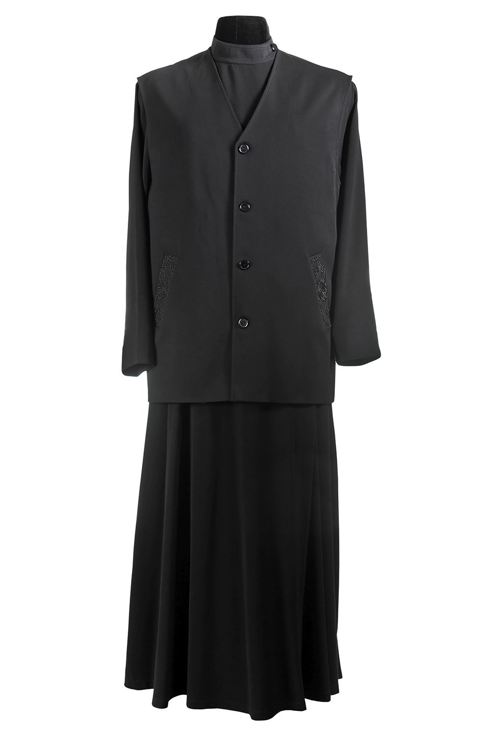 Male Cassock Vest demi-season with embroidery on the pocket