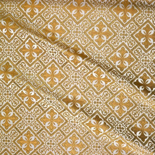 Church fabric with lurex thread (Royal Lily) (200cm wide)