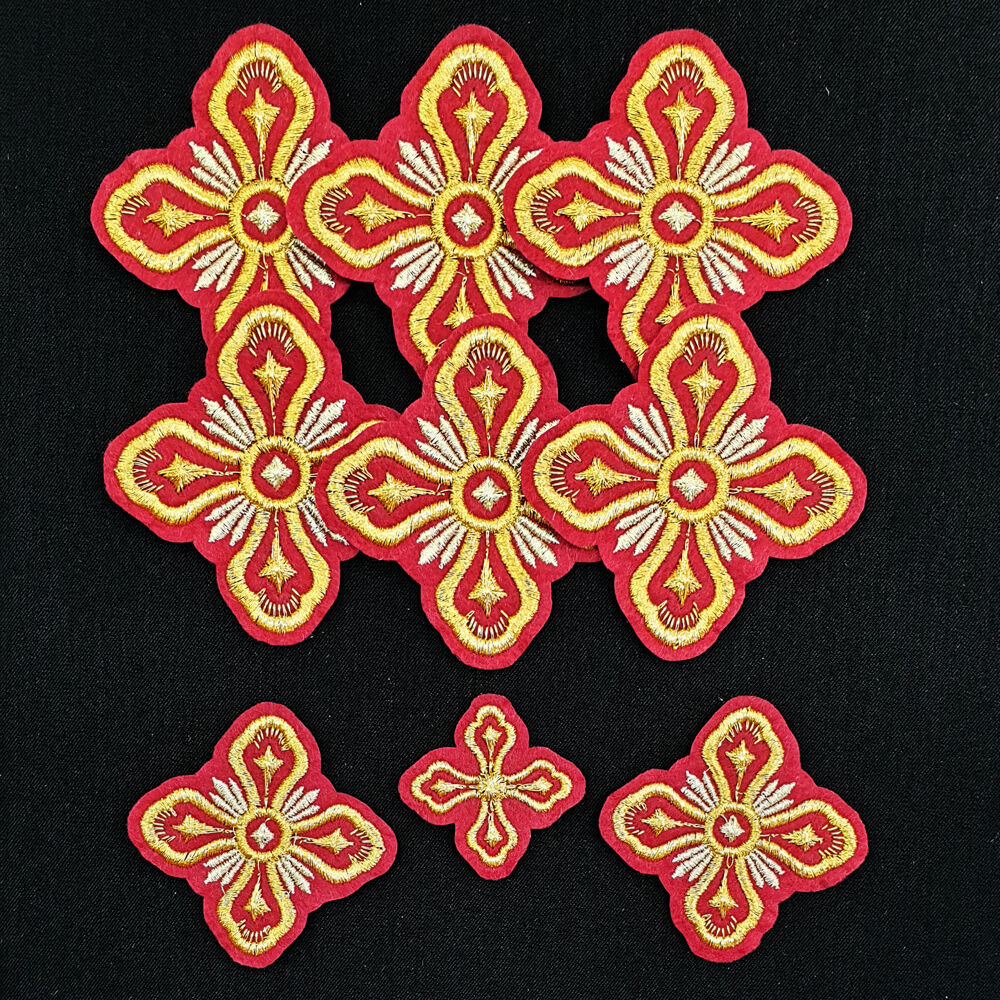 Crosses embroidered for stole and cuffs (Vvedensky)