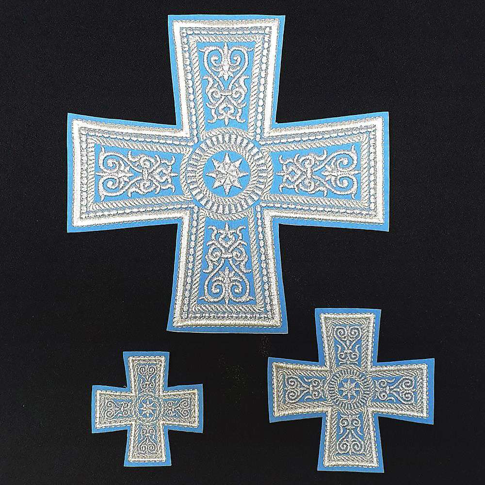 Set of Embroidered Crosses for Vestment