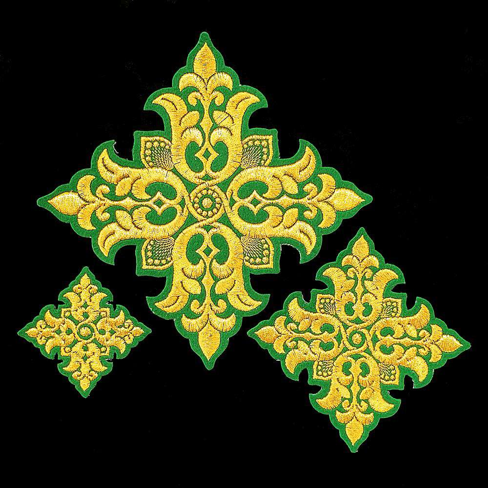 Embroidered Crosses for Vestment of the Deacon (Tulip)