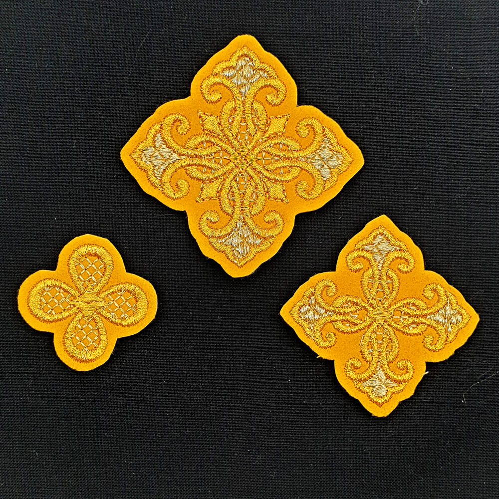 Crosses for yellow Epitrachelion Set (Ascension)