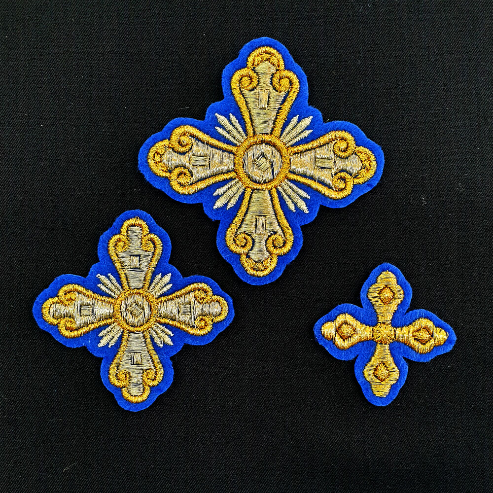 Blue crosses from Epitrachelion Set (Blagoveshchenskiy)