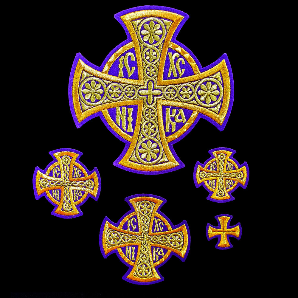 Embroidered crosses for the greek vestments of the priest (Nika)