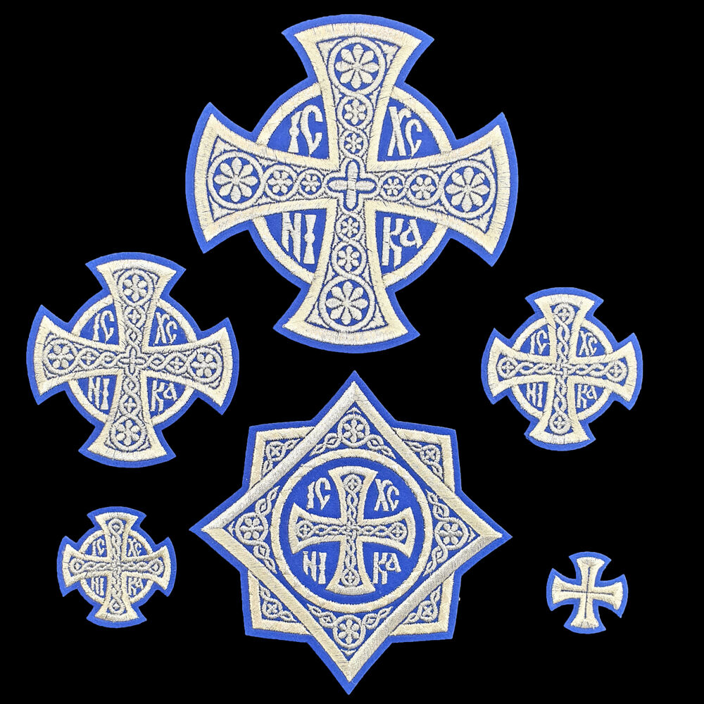 Embroidered priest crosses for vestments (Nika)