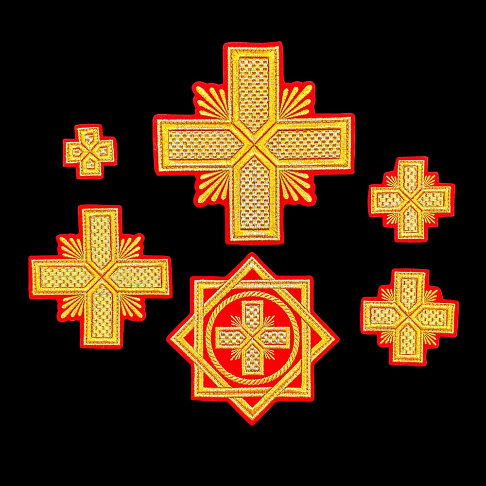 Embroidered Crosses for vestment (Athos)
