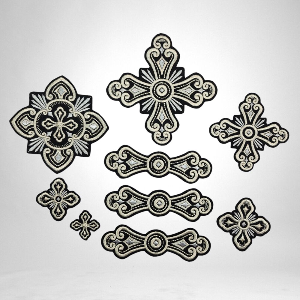 Embroidered crosses for bishop's vestments (Vvedensky)