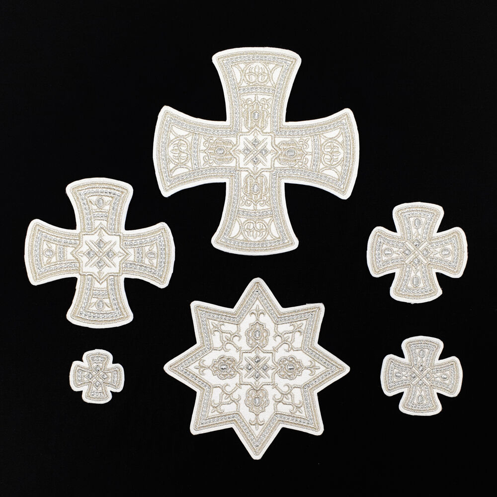 A set of crosses for the bishop vestments (Transfiguration)
