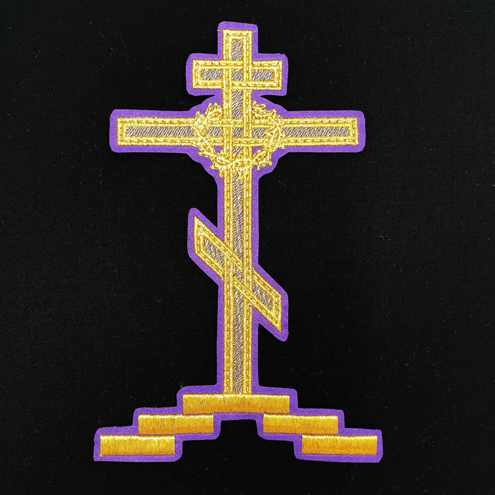 Embroidered cross for temple vestments