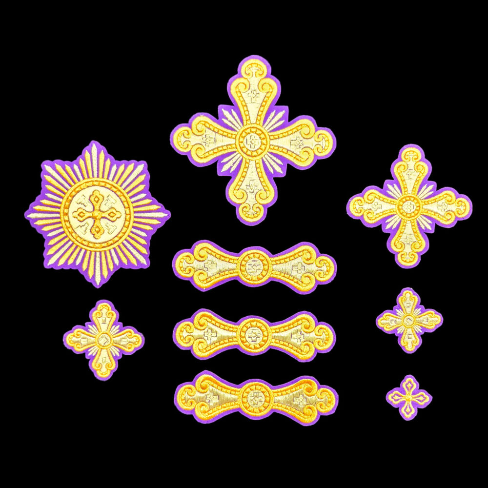 Bishop's embroidered crosses (Annunciation)