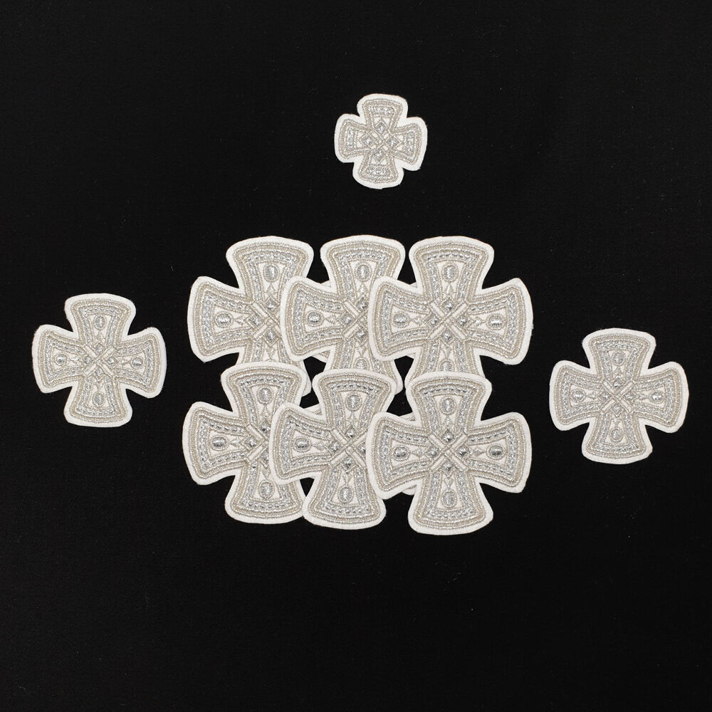Embroidered crosses for the  stole set (Transfiguration)