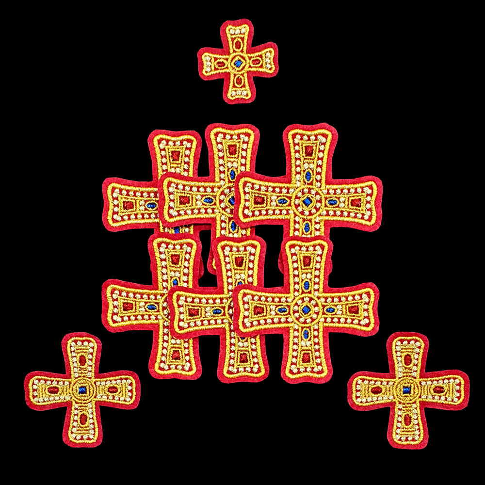Set of crosses for stole and cuffs (Gems)