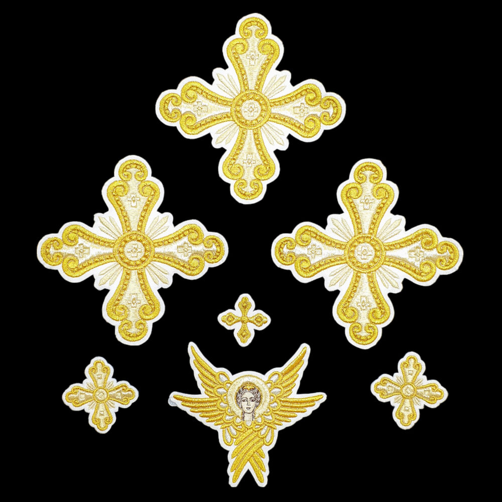 Set of crosses for the one-piece stole (Annunciation)
