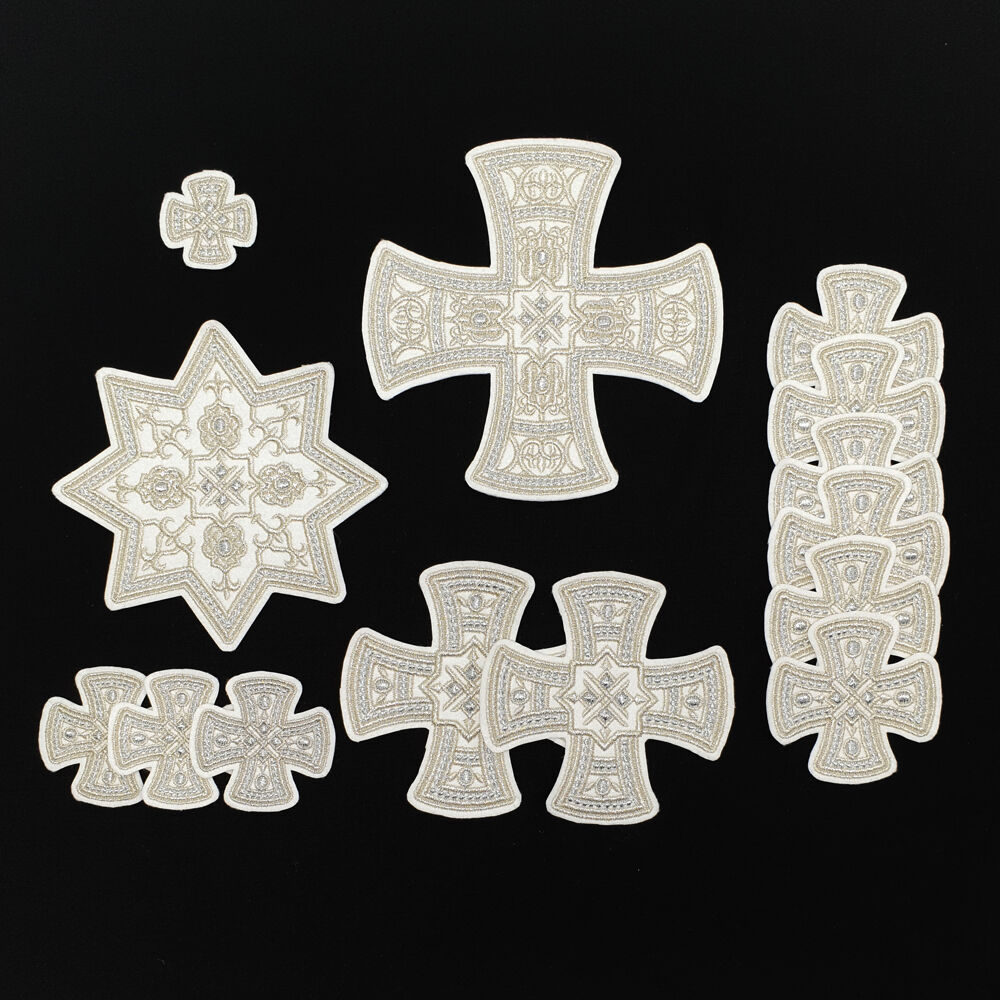 A set of crosses for priestly vestments (Transfiguration)