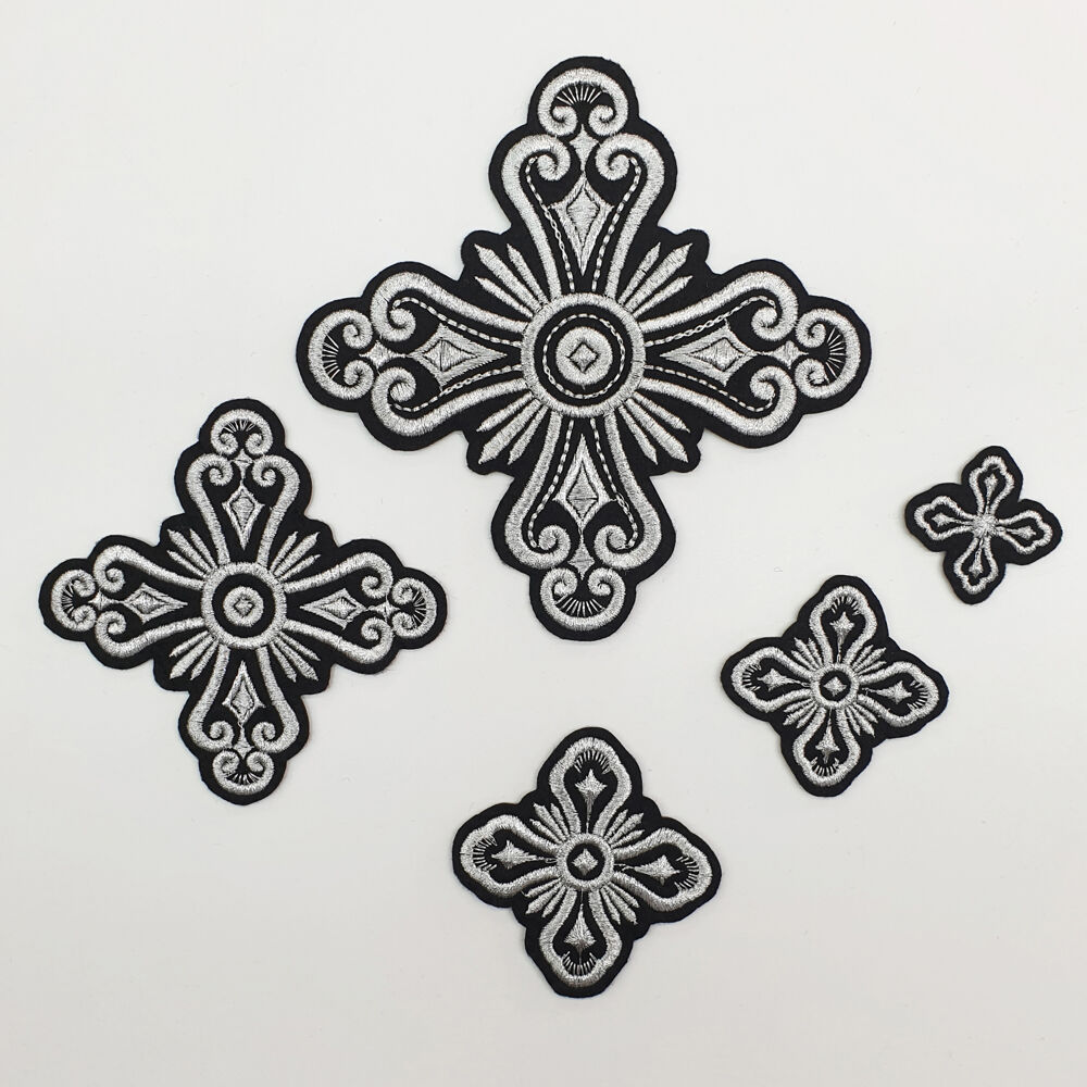 Set of embroidered crosses for Greek vestments (Vvedensky)
