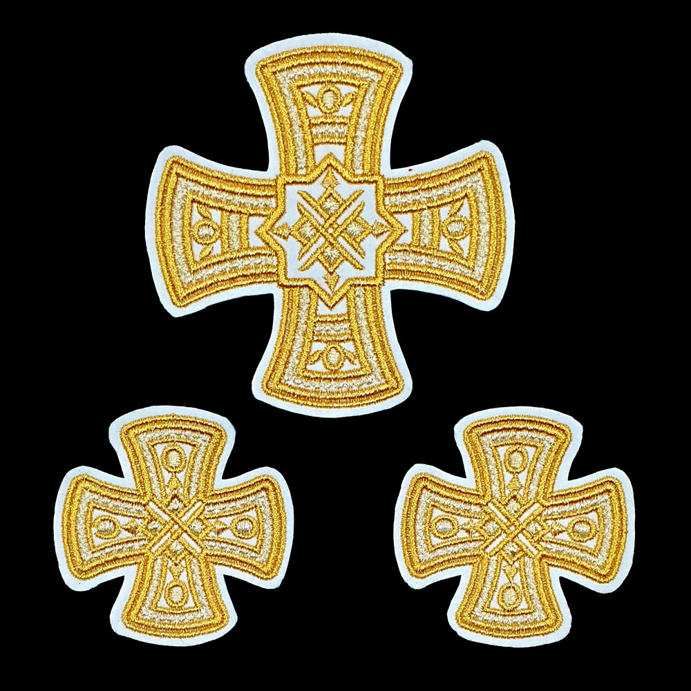 Embroidered crosses for Aer and Veils (Transfiguration)