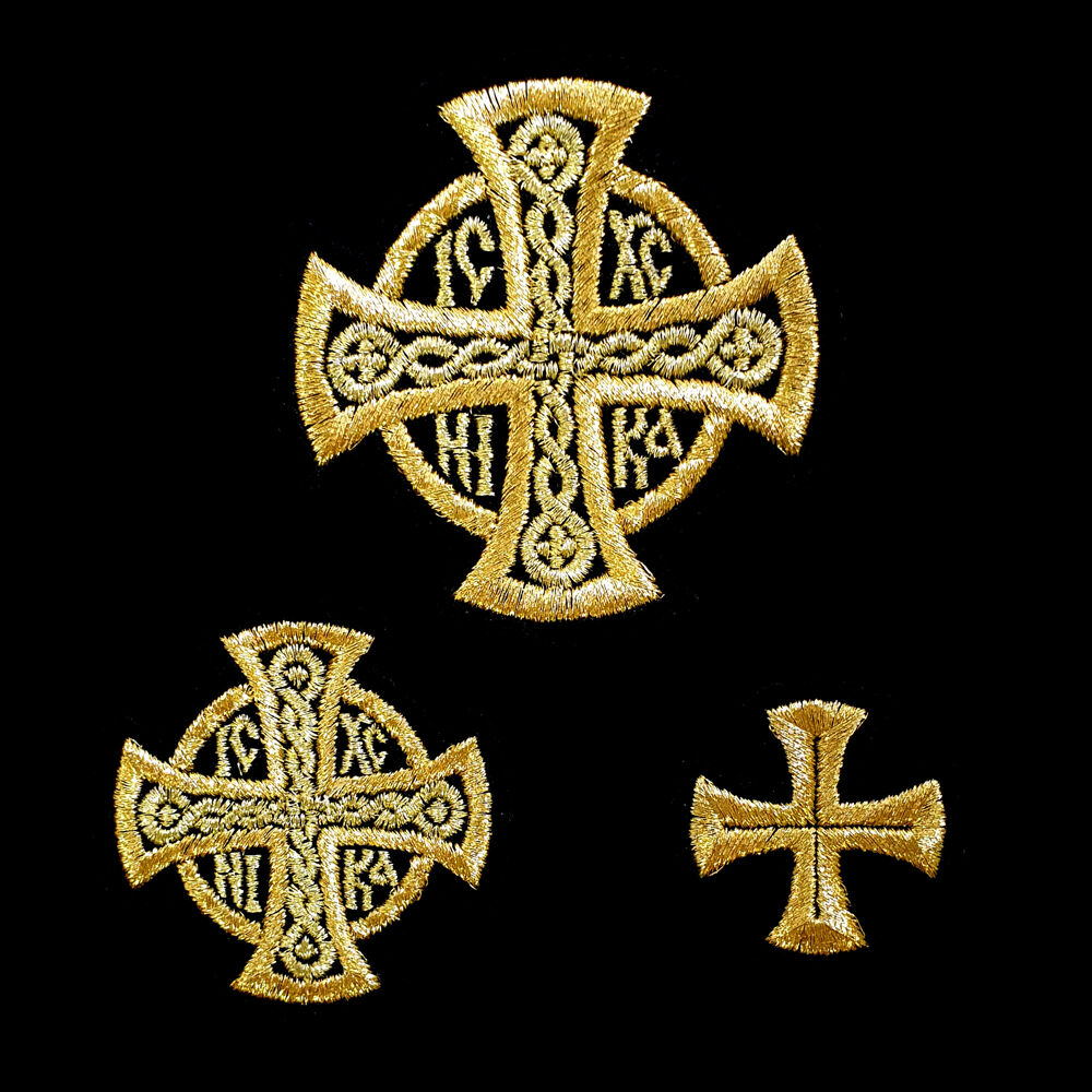 A set of embroidered crosses for the epitrachelion set (Nika)
