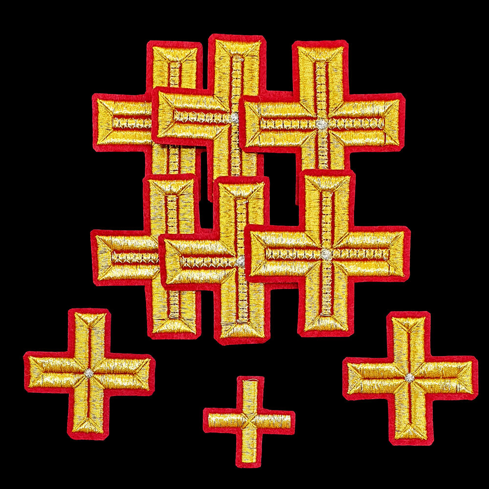 Embroidered set of crosses for the required set (Greek)