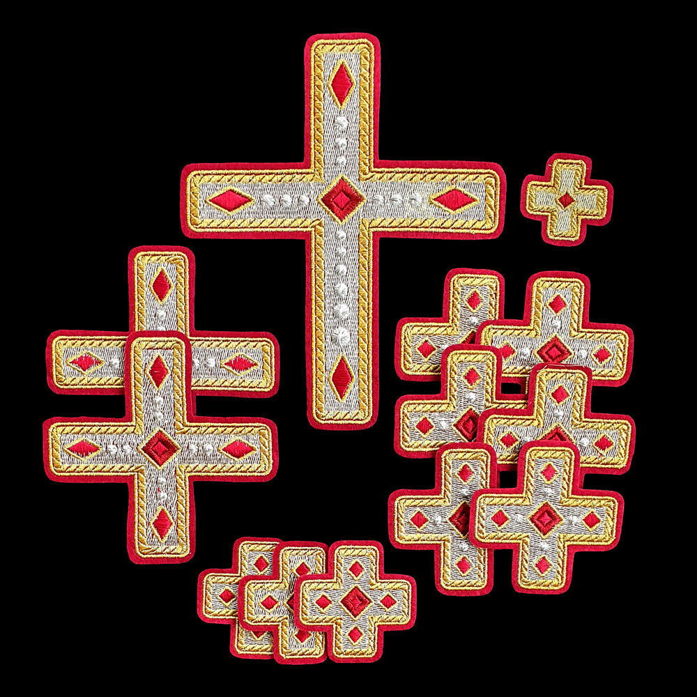 Set of embroidery for the Greek style priestly vestments (Chernihiv)