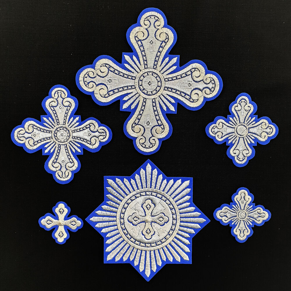Embroidered crosses for the bishop (set) (Annunciation)