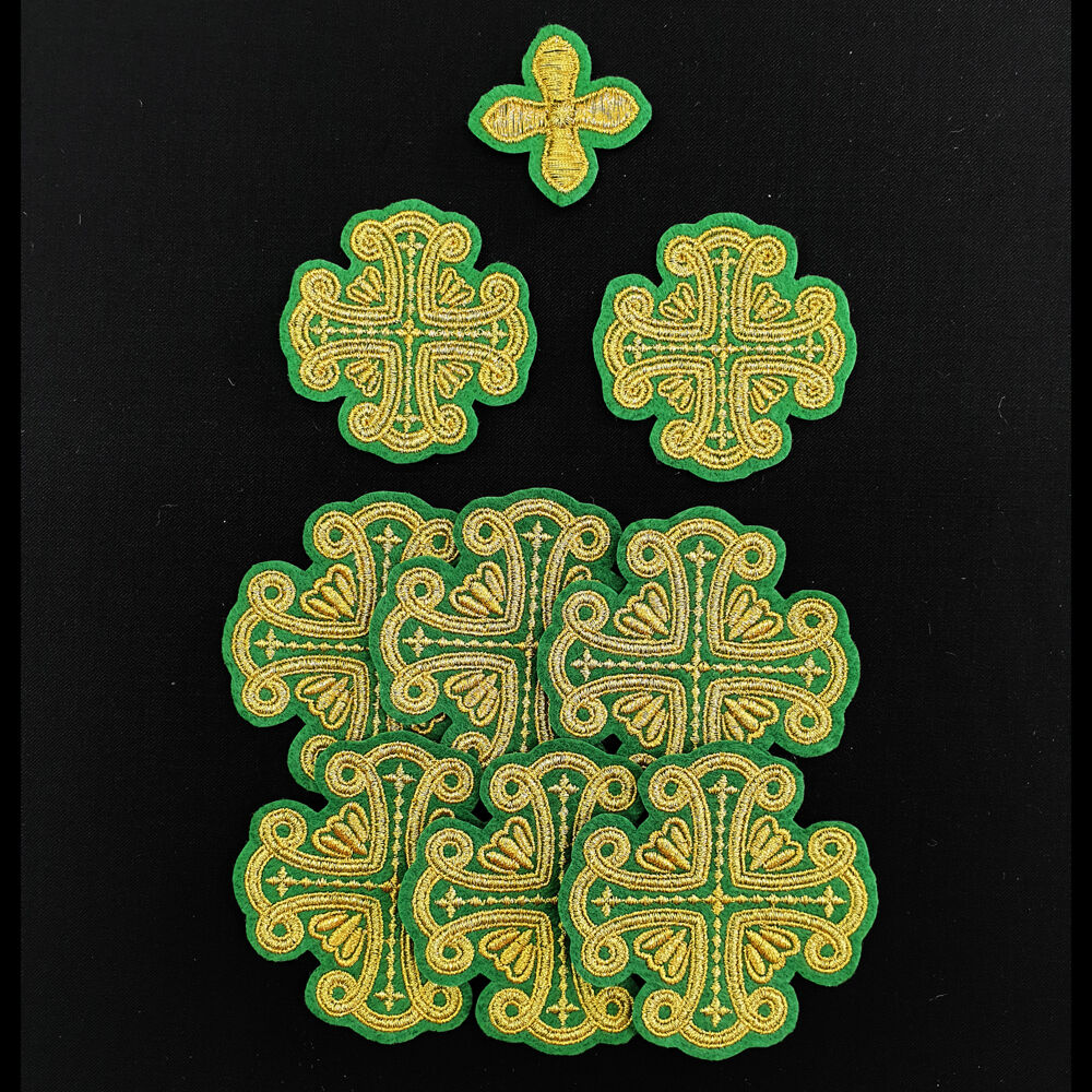 Embroidered crosses for stole and cuffs (Favor)