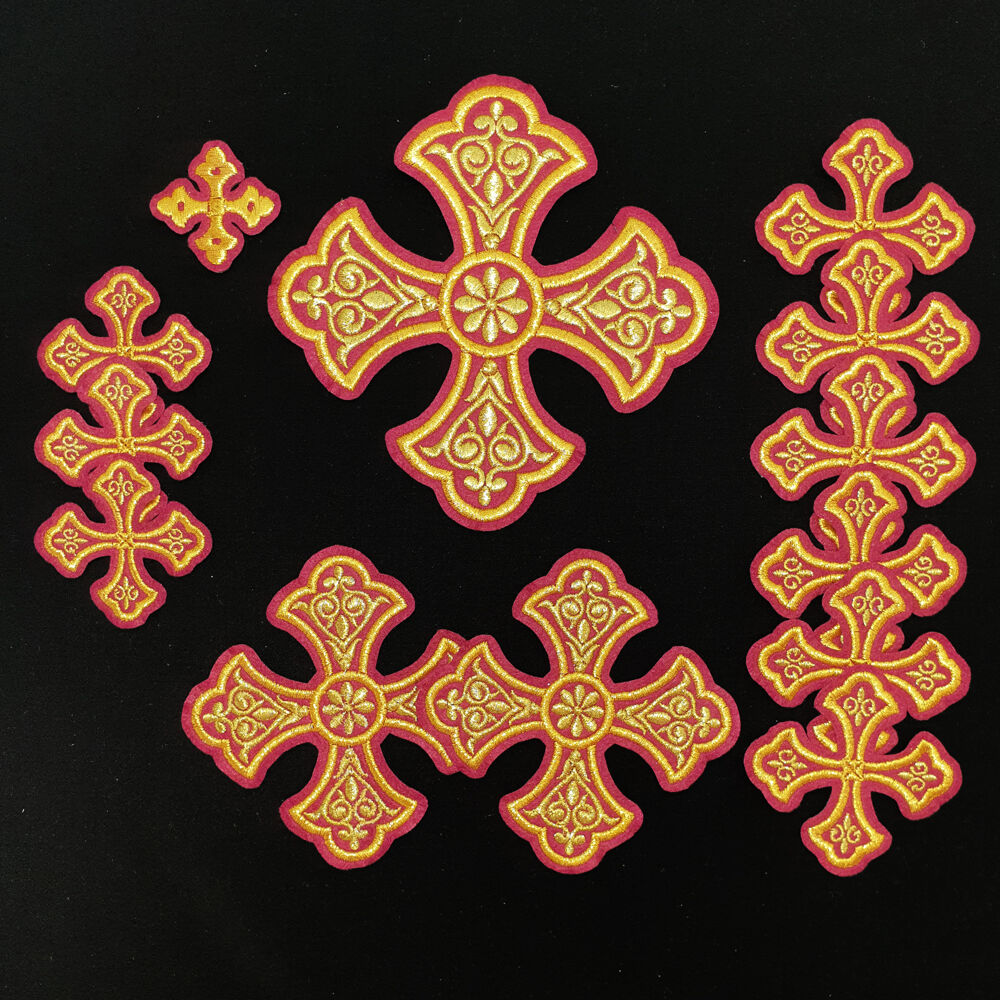 Embroidered crosses for Greek priestly vestments (Epiphany)
