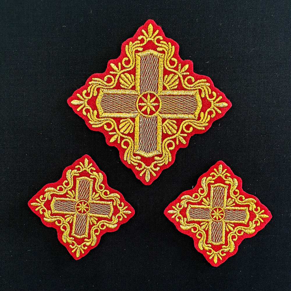 Embroidered crosses for liturgical set (Christmas)