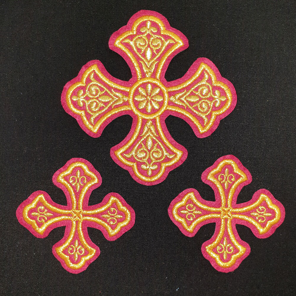 Embroidered crosses for the liturgical set (Epiphany)