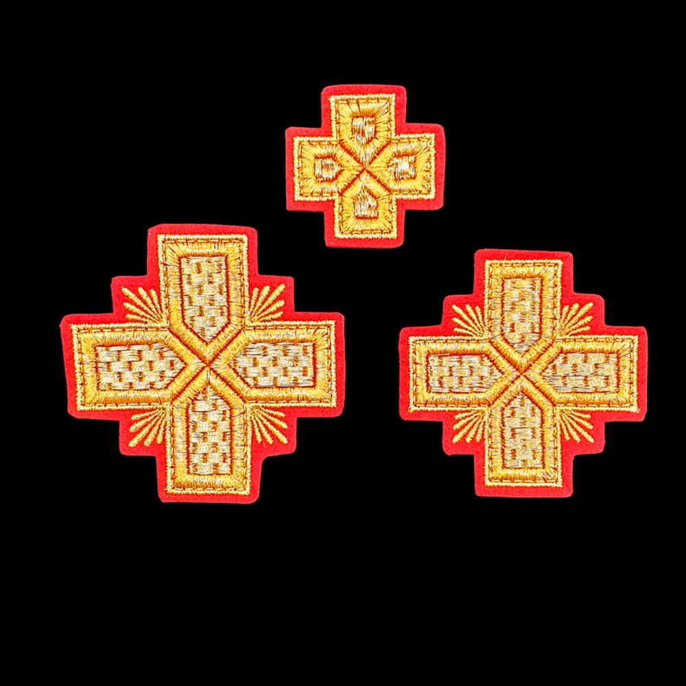 Embroidered crosses for stole set (Athos)