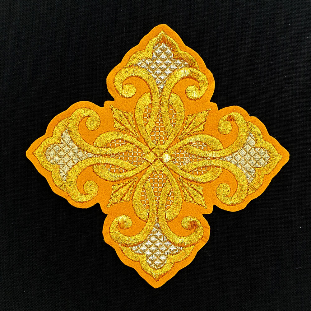 Embroidered cross of sexton to vestment (Ascension)