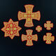 A set of embroidered crosses for bishop's vestments (Transfiguration) for sale