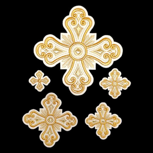 Embroidered Crosses for Greek Vestments white (The Entry)