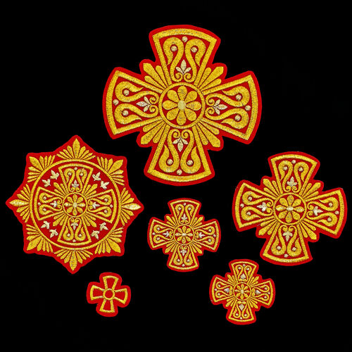 Embroidered Crosses for Priest Vestment (Easter)