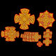 Embroidered Crosses for Priest Vestment (Easter) for sale