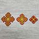 Embroidered Crosses for Vestments Greek fabric