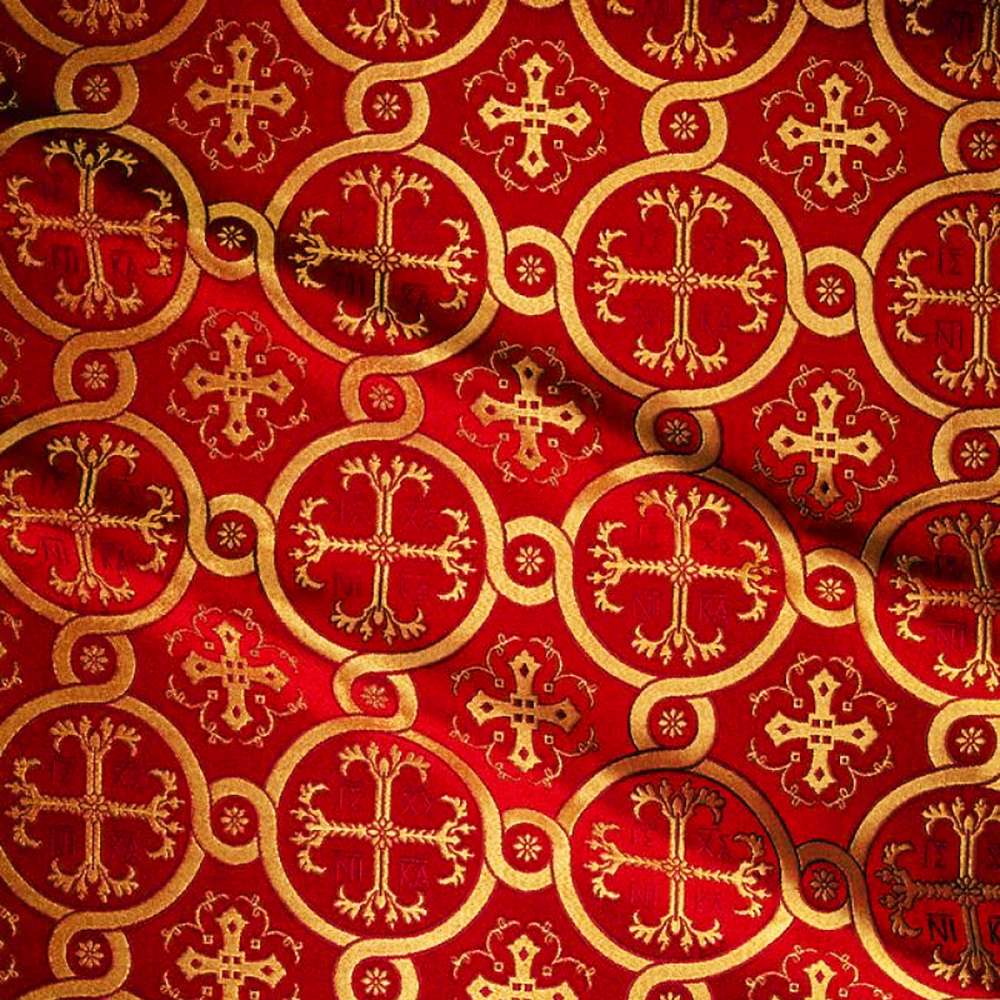 Brocade (Nika) for vestments red Brocade (Nika) for vestments red