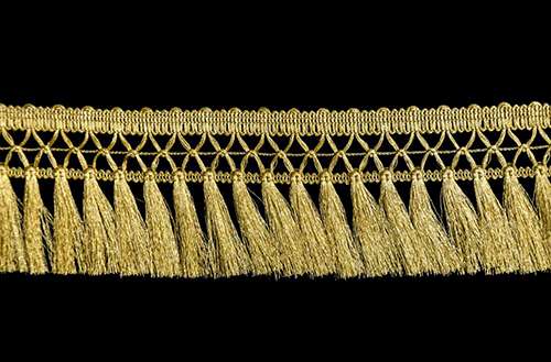 Fringe (Tassel on lace) width 8 cm golden