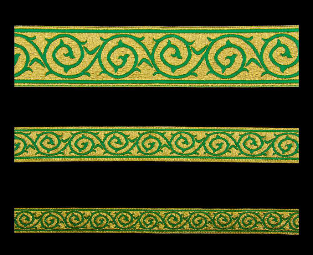 Galloon (Golgotha) green with gold