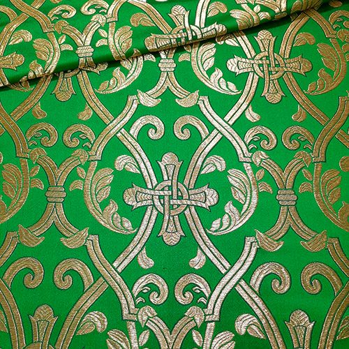 Greek Brocade green (Pochayiv Cross)