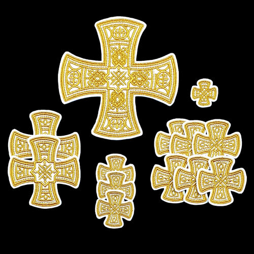 Greek crosses for priestly vestments (Transfiguration)