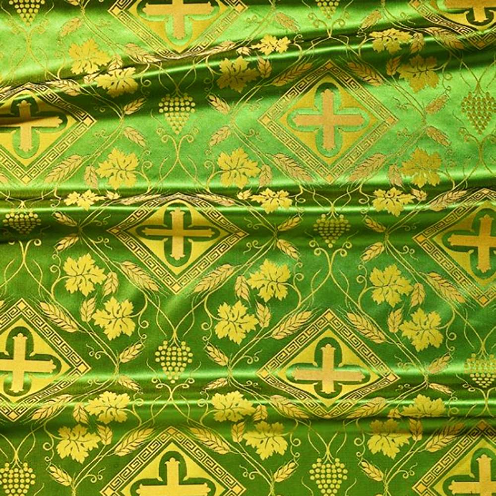 Church Silk (Vine) green (width 200cm) Church Silk (Vine) green (width 200cm)