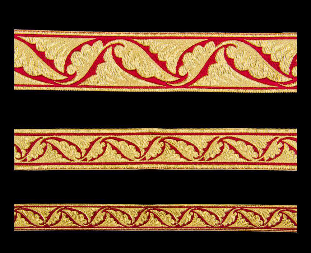 Galloon (Polistavry) red with gold Galloon (Polistavry) red with gold