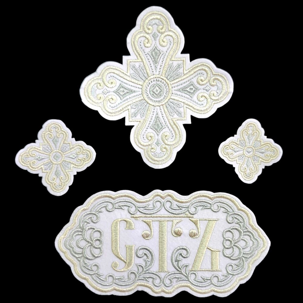 Set of embroidered crosses for protodeacon (Vvedensky) Set of embroidered crosses for protodeacon (Vvedensky)