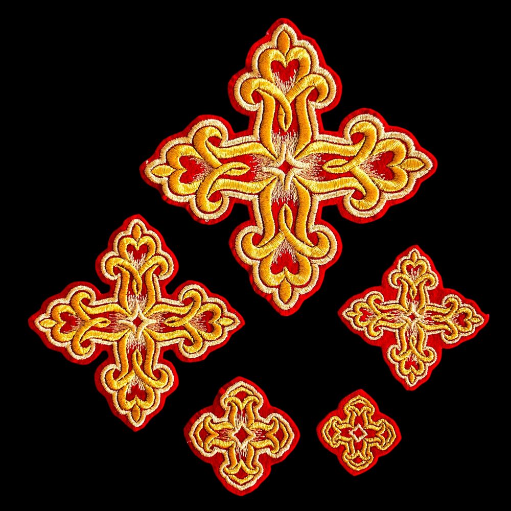 Set of embroidered crosses for Greek vestments (Bethlehem) Set of embroidered crosses for Greek vestments (Bethlehem)