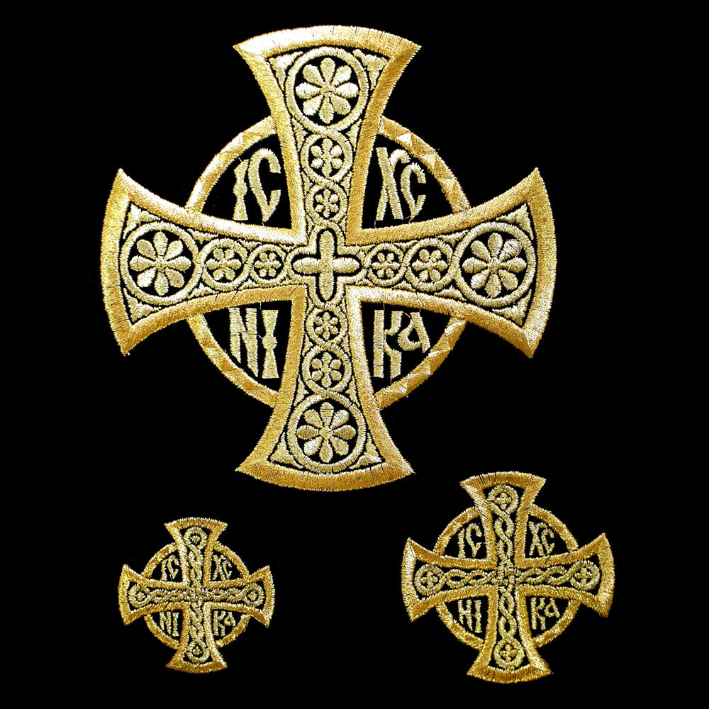 Embroidered set of crosses for Lent vestments (Nika) Embroidered set of crosses for Lent vestments (Nika)