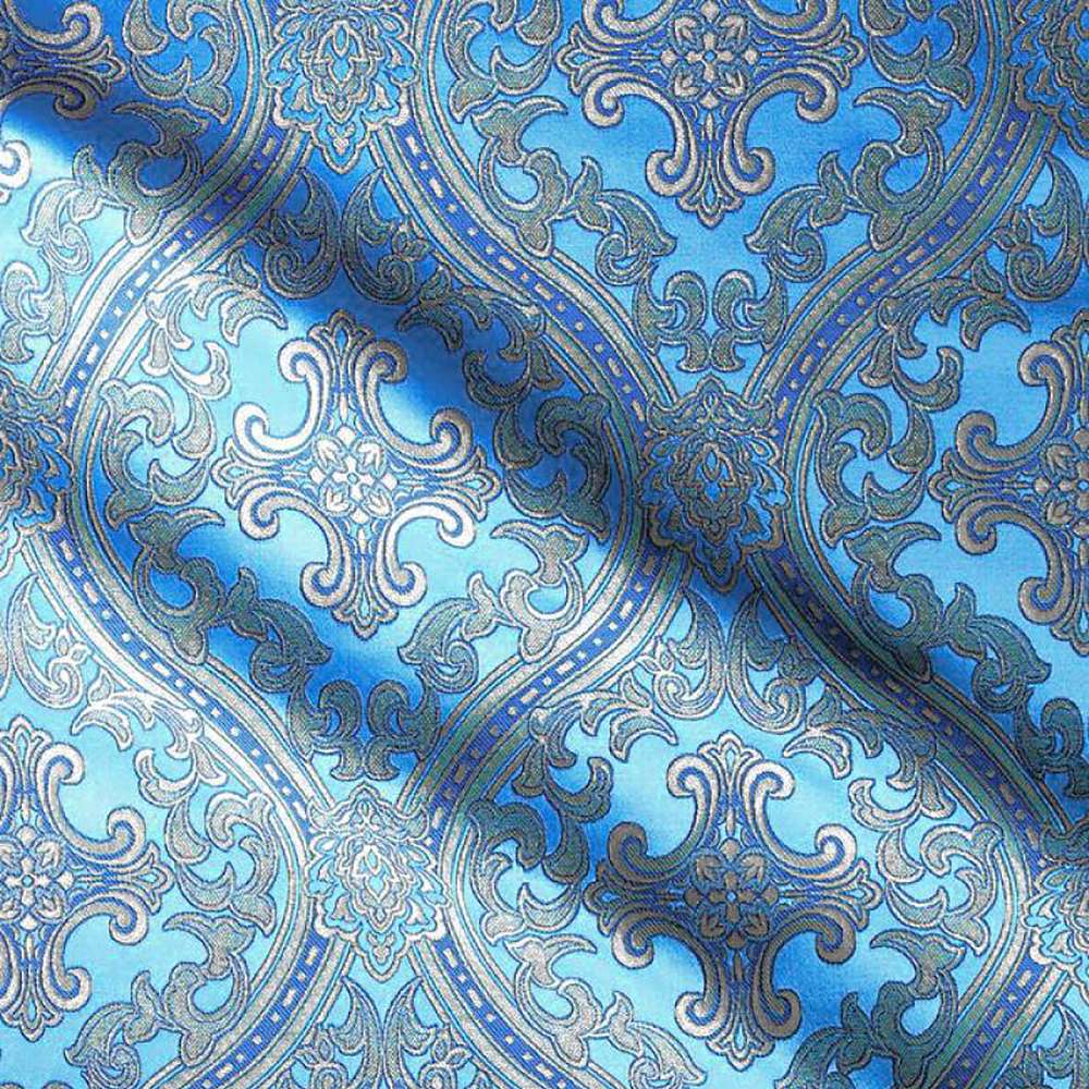 Brocade (Lavra) for vestment skyblue Brocade (Lavra) for vestment skyblue